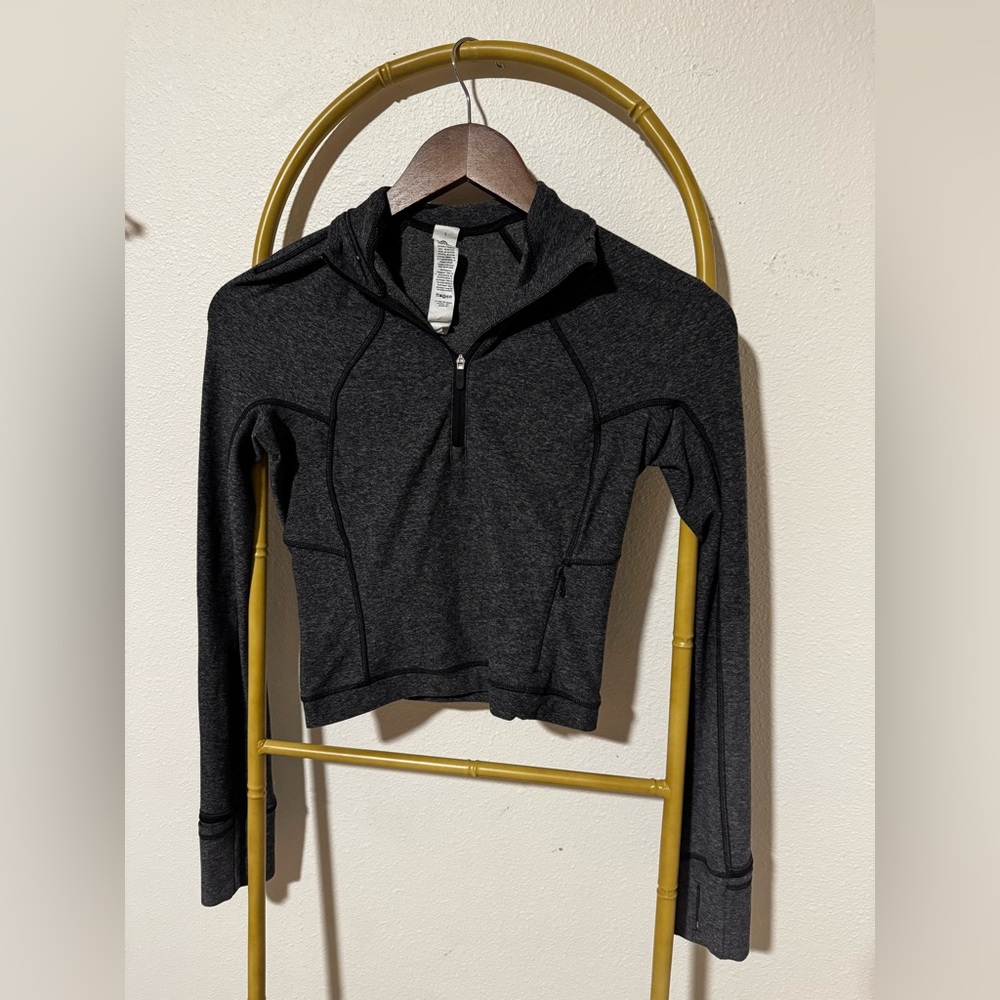 Lululemon Athletica Gray Half-Zip Top